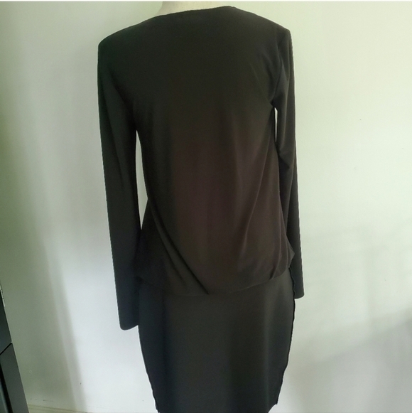 Norma Kamali "Babydoll" Black Long Sleeved Dress - Picture 6 of 10
